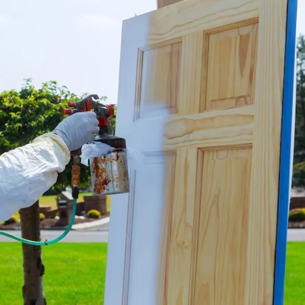 wooden door painting in Dubai